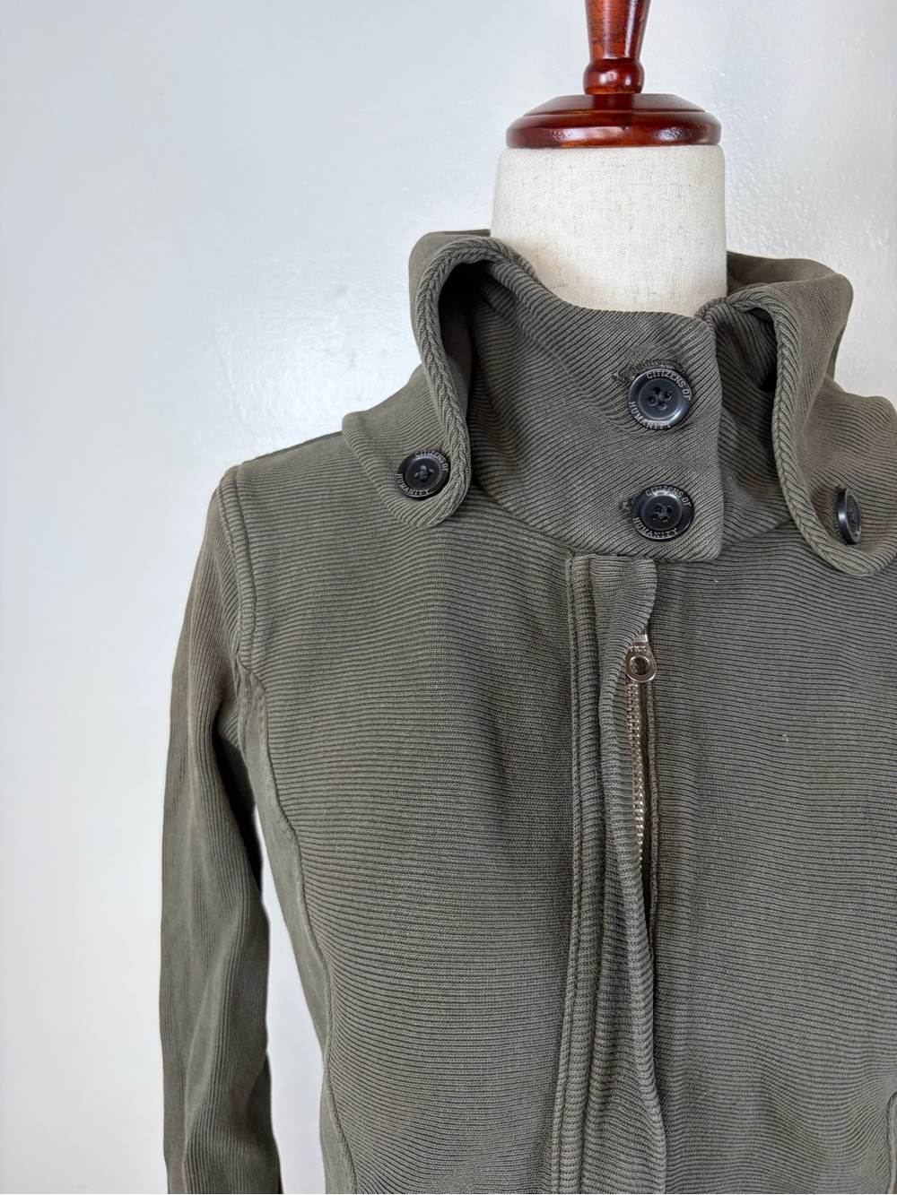 Citizens of Humanity Collared Half Zip Tunic Sweatshirt - Picture 5 of 10